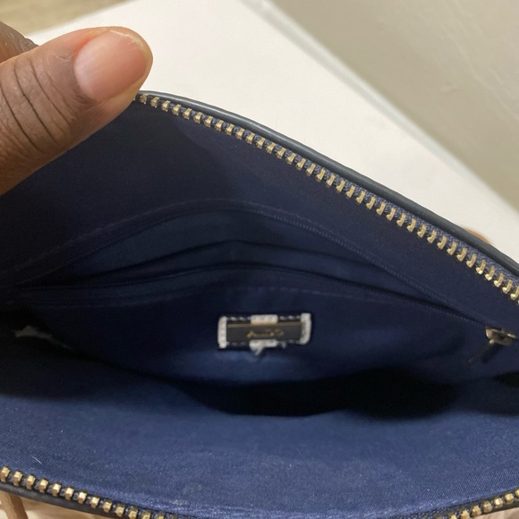 Aldo Striped Navy and Brown Crossbody Bag - Picture 5 of 7